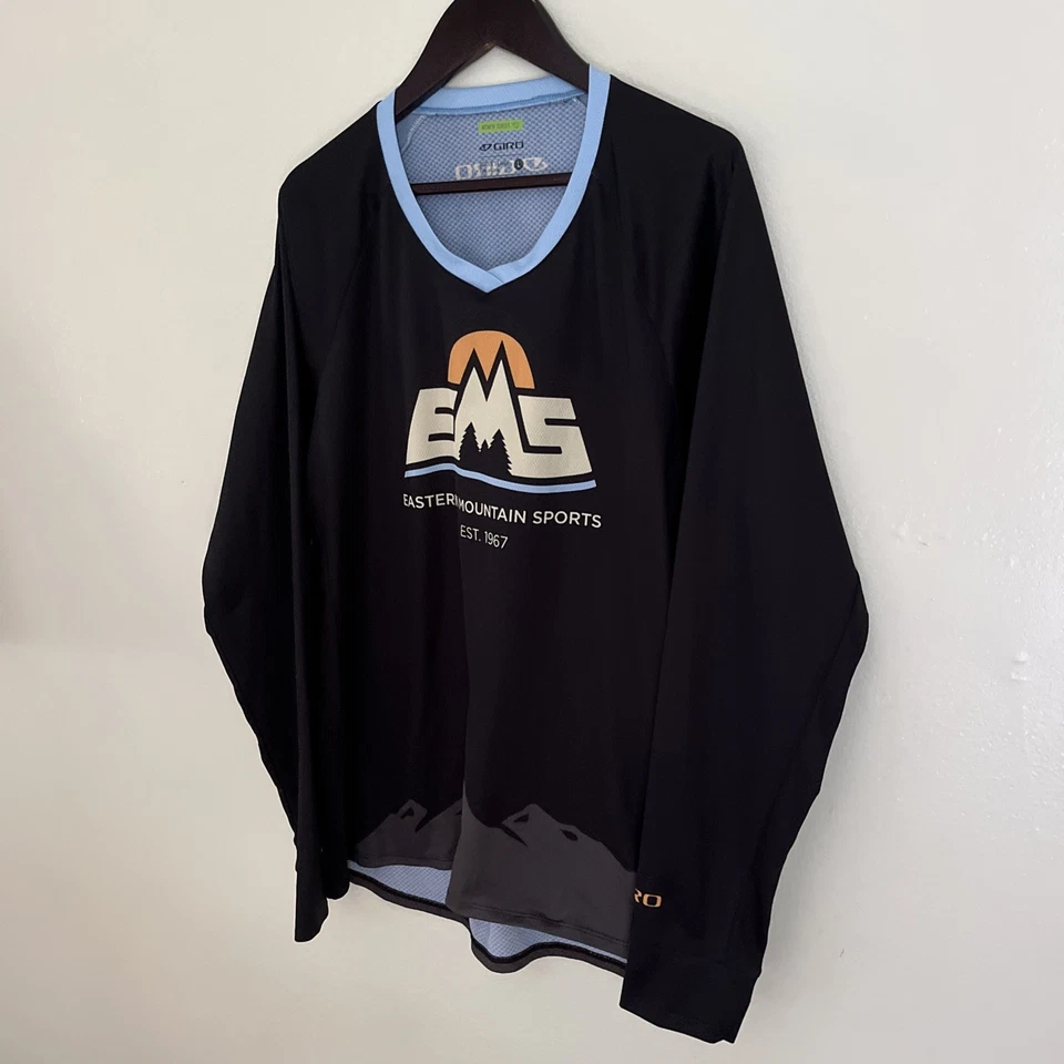 Camiseta deportiva de ciclismo de manga larga GIRO & Eastern Mountain Sports EMS Roust, negra - larga Foto 3 de 4