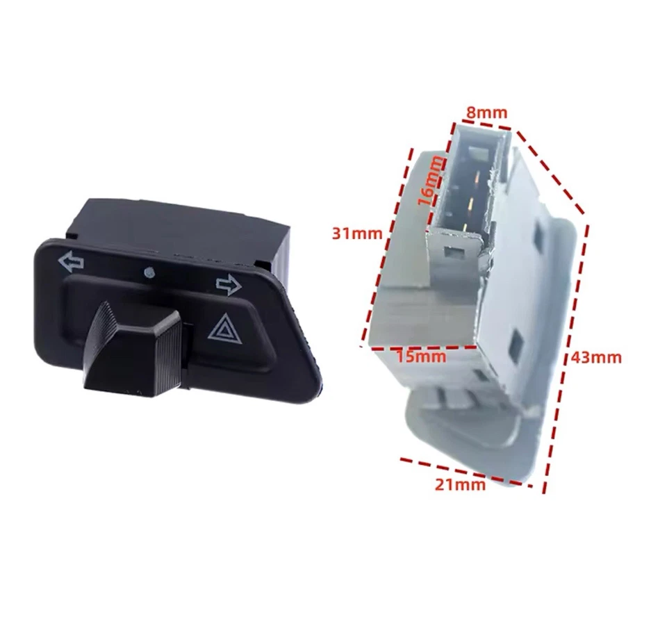 Tasto/Interruttore 4 Frecce Emergenza X Honda Piaggio People Symphony Tweet Kymc - Immagine 2 di 2