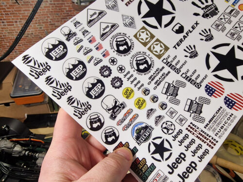 "JEEP" stickers RC Scale 1/10 Stickers decals Decals Crawler 1/10 - Picture 6 of 9