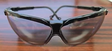 Uvex Genesis Half Frame Safety Glasses Anti-Scratch Clear w/ Hydroshield - Black