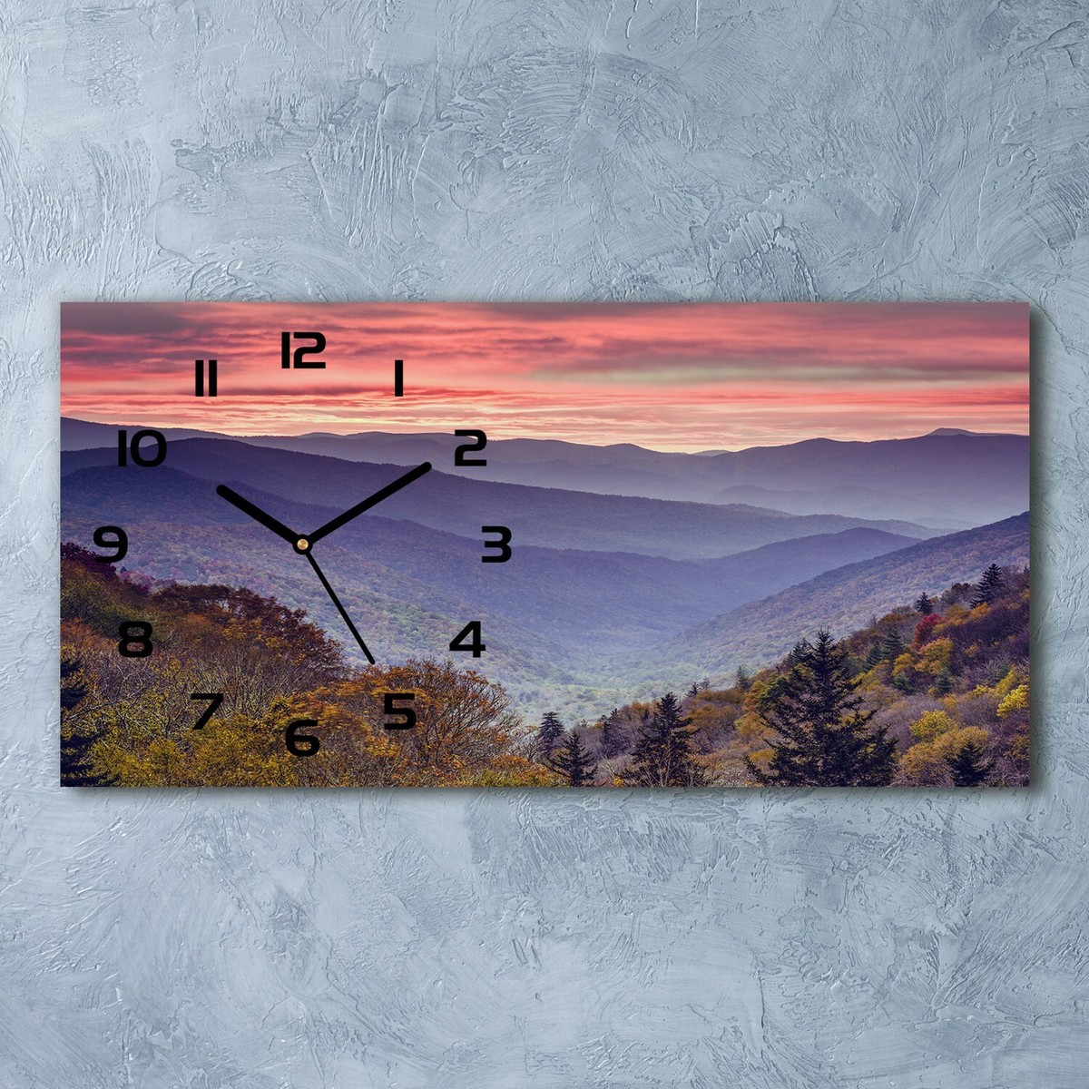 Horloge Murale Vélo De Montagne TULUP - Verre 60x30 Cm - Mouvement Quartz - Neuf