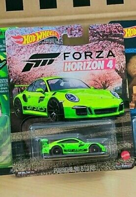 Carrinho Hot Wheels Premium Porsche 911 GT3 RS Forza Horizon 4