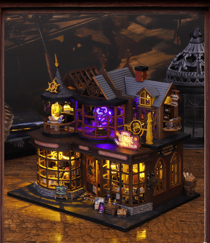 DIY Doll House Magic Treasure House 3D Wooden Building With Furniture LED Toy - Picture 9 of 21