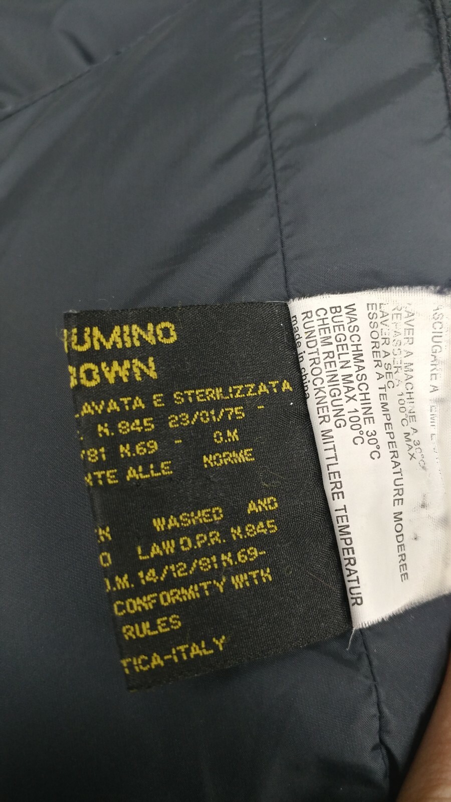 Belfe Long Duck Down Puffer Jacket Navy Blue Full Zip… Gem