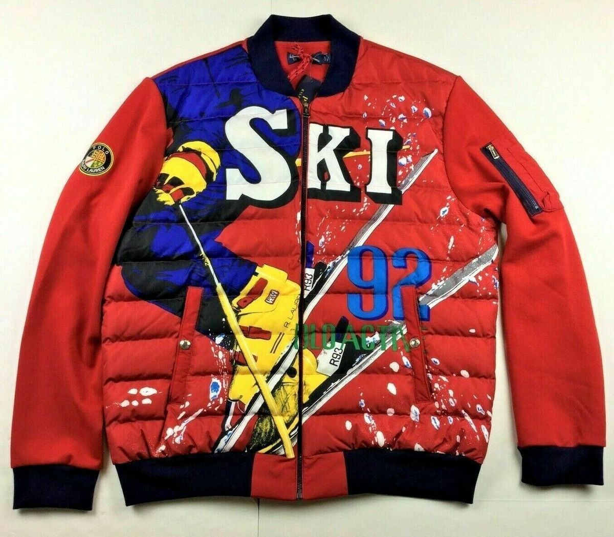 Polo Ralph Lauren Suicide Downhill Skier Ski 92 Down Jacket Snow Beach  Stadium