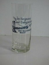 Glas VEB Braunkohlenwerk Welzow Tag Bergmann & Energiearbeiter Bergbau Tagebau