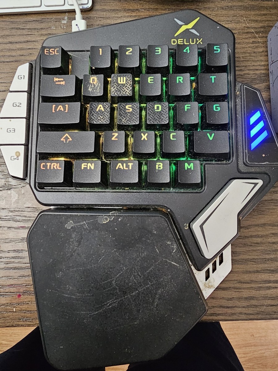 Delux T9X One Handed Wired Gaming Keyboard USB Type C Mechanical