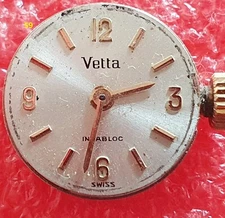 Summit dial movement 15 mm approx. 412 21600 ETA 2412 balance sheet OK vintage parts old