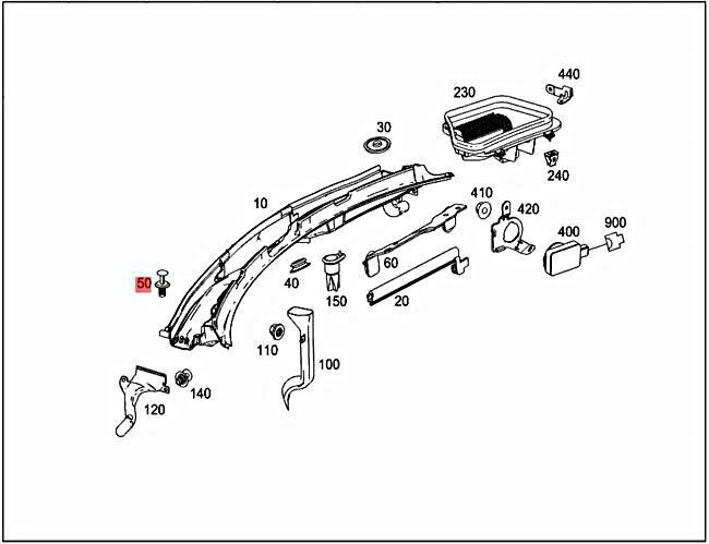 8pcs Genuine MERCEDES SMART BBDC X222 Expansion rivet 