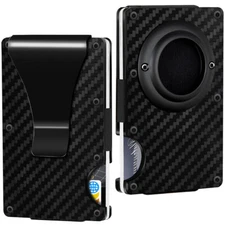 AirTag Wallet Case RFID Blocking Air Tag Cover Credit Card Money Clip Holder Men