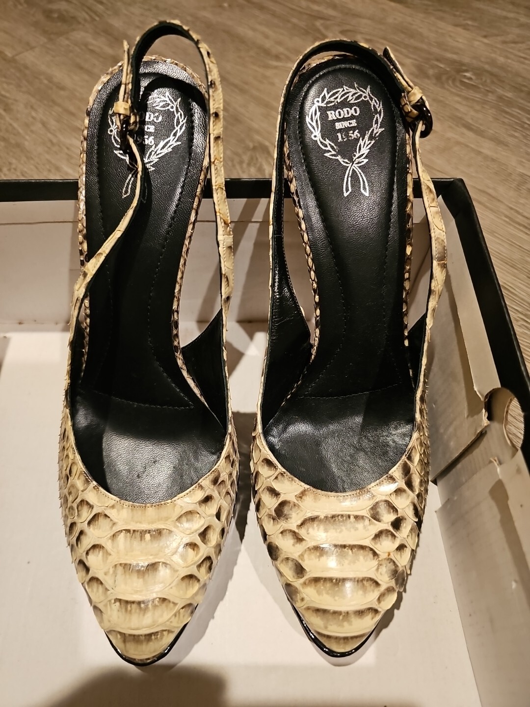 Rodo Authentic Python Womens High Heel Shoes US 8… - image 9