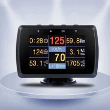 OBD2 OBD HUD Car Speedometer Digital Display Gauge Fault Code Alarm Water Temp