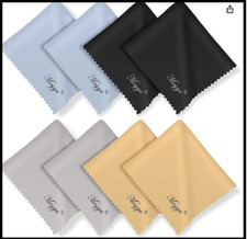 8 PCS Microfiber Cleaning Cloth for Glasses 6"x7" , Premium Eyeglass Cleanin...