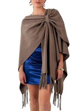 Women's Shawl Wrap Poncho Ruana Cardigan Stylish Cape for Women Open Front Sw...