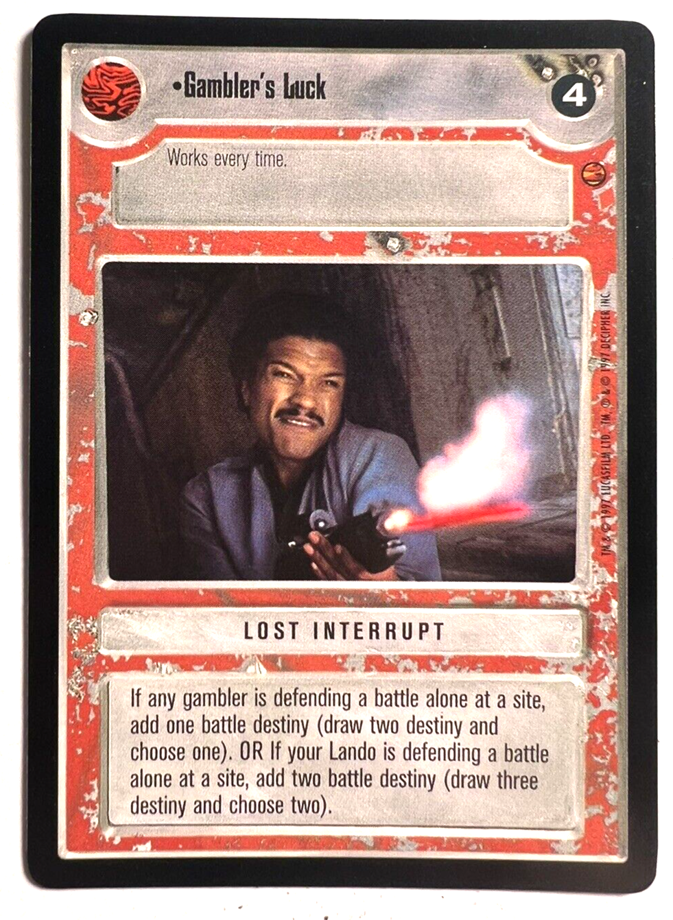 Star Wars CCG Gamblers Luck Cloud City LIGHT SIDE Decipher SWCCG NEAR MINT NM-image
