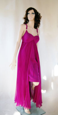 DINER EN VILLE Abendkleid Plissee 40 NEU Kleid Maxikleid Überkleid WOW JW-500