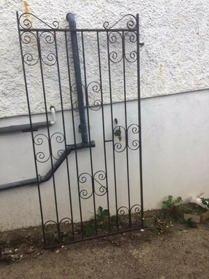 Classic Metal Scroll Tall Garden Side Gate Wrought Iron Ebay