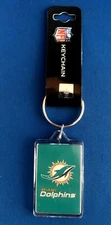 Miami Dolphins Acrylic Two-Sided Key Chain 3 3/4" NFL Licensed NWT