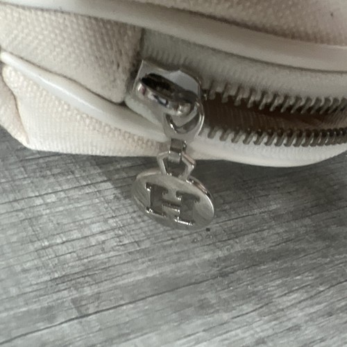 HERMES "H" Canvas Change Coin Purse Small Make-up Pouch Off-White Color - Picture 3 of 10