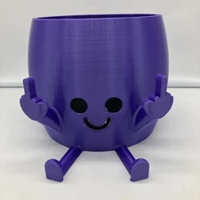 LARGE 3D Printed Happy Middle Finger F*** You Planter - Custom Colors Available