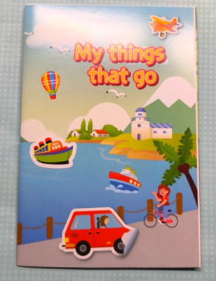 Sticker Heft My things that go, Fahrzeuge Heft mit Lernspiele