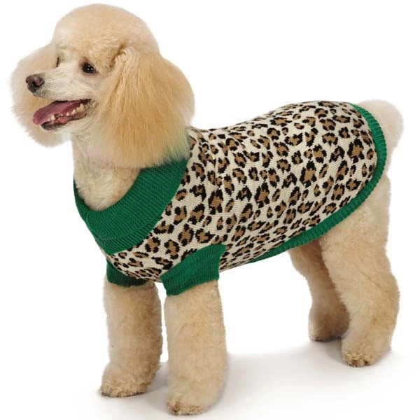 Собака свитер Luxe леопард домашних животных свитер M. Isaac Mizrahi одежды дизайнер - Изображение 2 из 4
