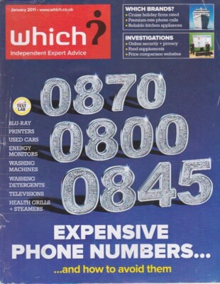 WHICH? magazine-JAN 2011-EXPENSIVE PHONE NUMBER......