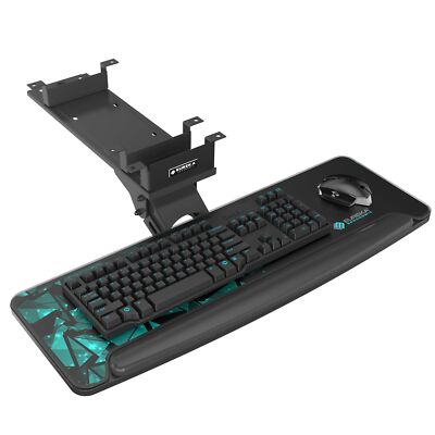 EUREKA ERGONOMIC Height Adjustable Mouse & Keyboard Tray Under Desk, 28x10'' ...