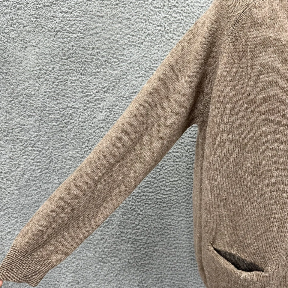 Suéter Cavalini Para Mujer M Marrón Mezcla de Lana Cuello en V Botón Tejido Cárdigan Abuelo Foto 3 de 4