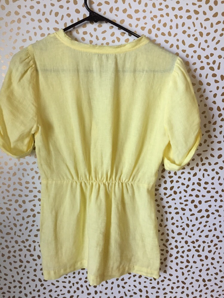 Chemisier Banana Republic En Lin Jaune - Taille XS - Occasion Très Bon état