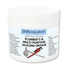 MicroLubrol Plumber's & Multi-Purpose Silicone Grease, 2 oz, Plumbing, Lab, Ind