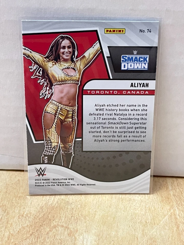WWE CARD PANINI 2022 REVOLUTION ALIYAH #74 - Image 2 of 2
