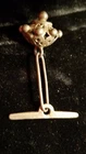 TOGGLE BUTTON LATE 18TH CENTURY TO EARLY 19TH CENTURY SILVER WITH BAR & LINK