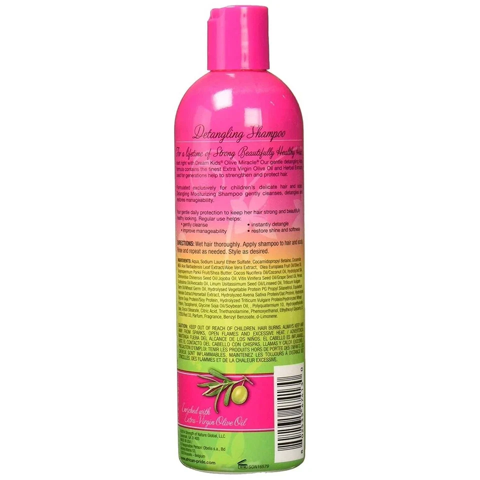 Dream Kids Olive Miracle Detangling & Moisturizing Shampoo 12 FL OZ By African - Image 2 of 2