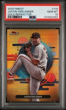 2025 TOPPS FINEST GOLD REFRACTOR #119 JUSTIN VERLANDER 6/25 PSA 10