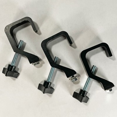 Apollo Pipe Dream C-Clamps, Black (LOT OF 3)