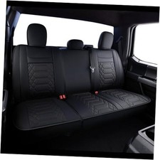 F150 Rear Seat Covers Faux Leather, fit for 2015-2025 F150 Rear Set Black Rear