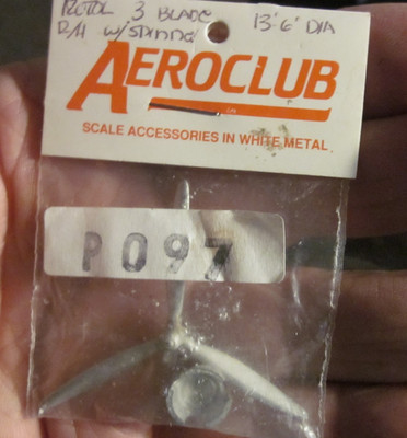 Aeroclub 1:72 PO97 Rotol 3 blade R/H 13'6'' prop w/spinner