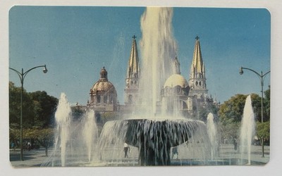 Fuente de la Plaza de la Liberación Guadalajara Mexico Chrome Postcard A13
