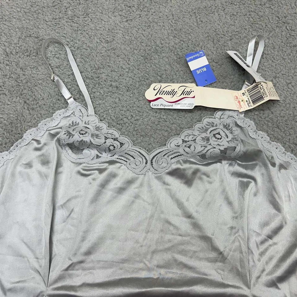 Camisola Vanity Fair de colección para mujer sin mangas talla 38 bebé muñeca nailon nocturno nueva con etiquetas Foto 2 de 4