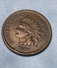1880 Indian Head Cent- W/Liberty & Diamonds-XF Die Crack Obv-You Decide Uncertif
