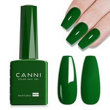Green Gel Nail Polish, 1Pcs Emerald Dark Green Color Gel Polish Nail High Glo...