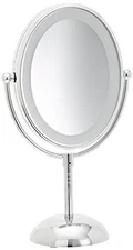 Conair Reflections Double-Sided LED Lighted Vanity Makeup Mirror, 1x/7x