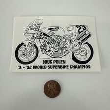Doug Polen Ducati World Superbike Champion 91-92 Sticker Fast By Ferracci Decal