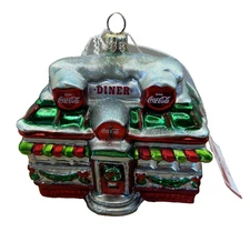 Vintage Coca-Cola Diner Christmas Ornament Kurt Adler 2001 Polonaise Poland