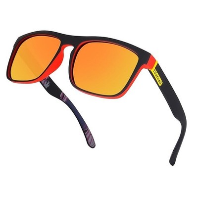 Men Sport Polarized Sunglasses Outdoor Riding Fishing Fire Red Lens Eyewear NEW