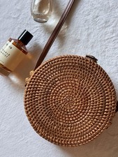 Boho Rattan Tasche   Rund Bast Korbtasche Sch...