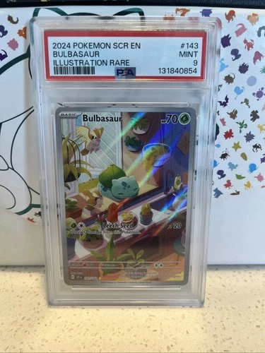 2024 Pokémon Stellar Crown Bulbasaur #143/142 PSA 9 Special Illustration Rare