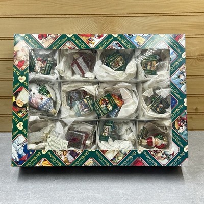 Lot of 12 Merck Family Old World Christmas 7 INSIDE ART 5 Blown Glass Vintage