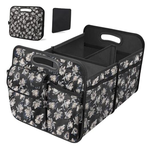 Trunk Organizer, Collapsible Trunk Organizers and Storage, Car Large Floral